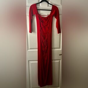 Heartbreak City Midi Dress - Red